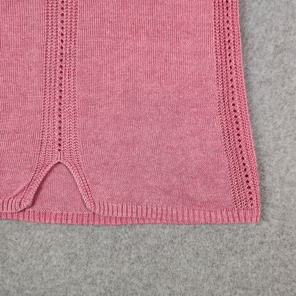 Talbots Sweater Womens Size Medium 100% Linen Pink - Picture 9 of 14